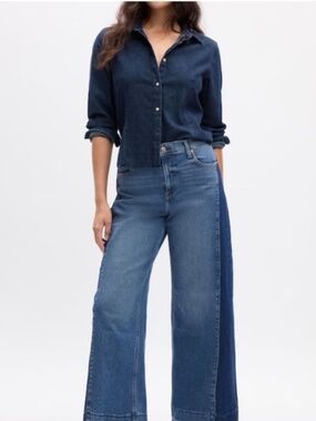 Gap Wide Legged High Rise 2-Toned Jeans - Size 4/27